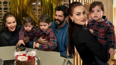 Fahriye Evcen’den oğlu Kerem ile yeni pozlar