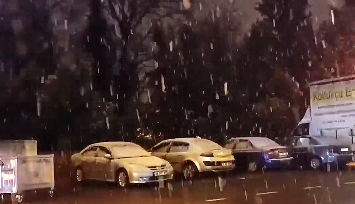 Bursa İnegöl’de kar yağışı başladı
