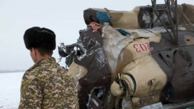 Kırgızistan’da askeri helikopter düştü: 1 ölü, 8 yaralı
