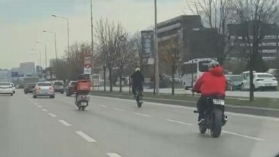 Bursa trafiğinde tehlikeli yolculuk… Yürekler ağza geldi!