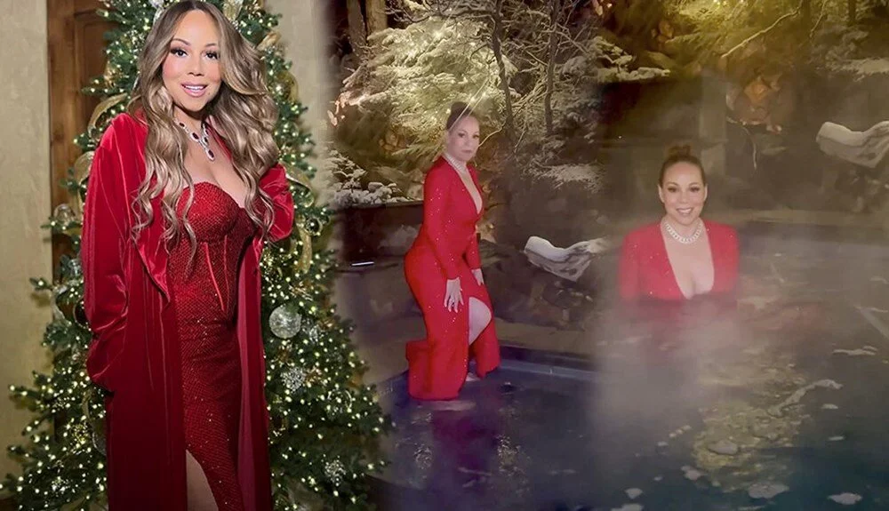 Mariah Carey elbiseyle sıcak su küveti geleneğini bozmadı