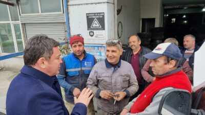 Erkan Aydın’ın kentsel dönüşüm mağduru oto tamircilerine destek