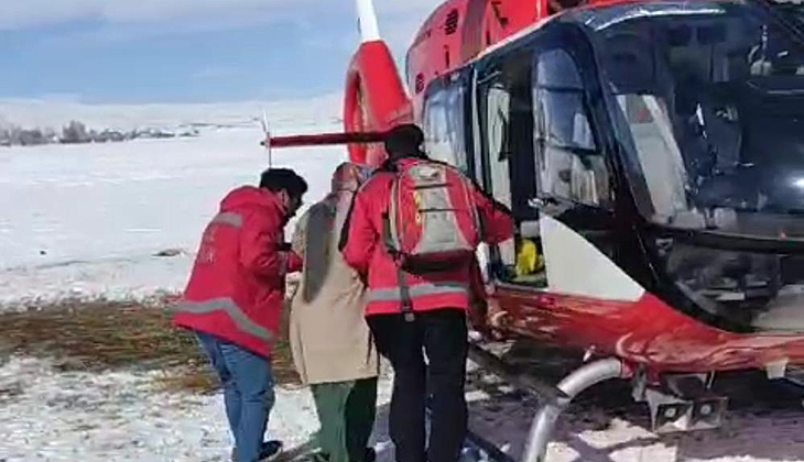 31 yaşındaki kadın hasta için helikopter havalandı