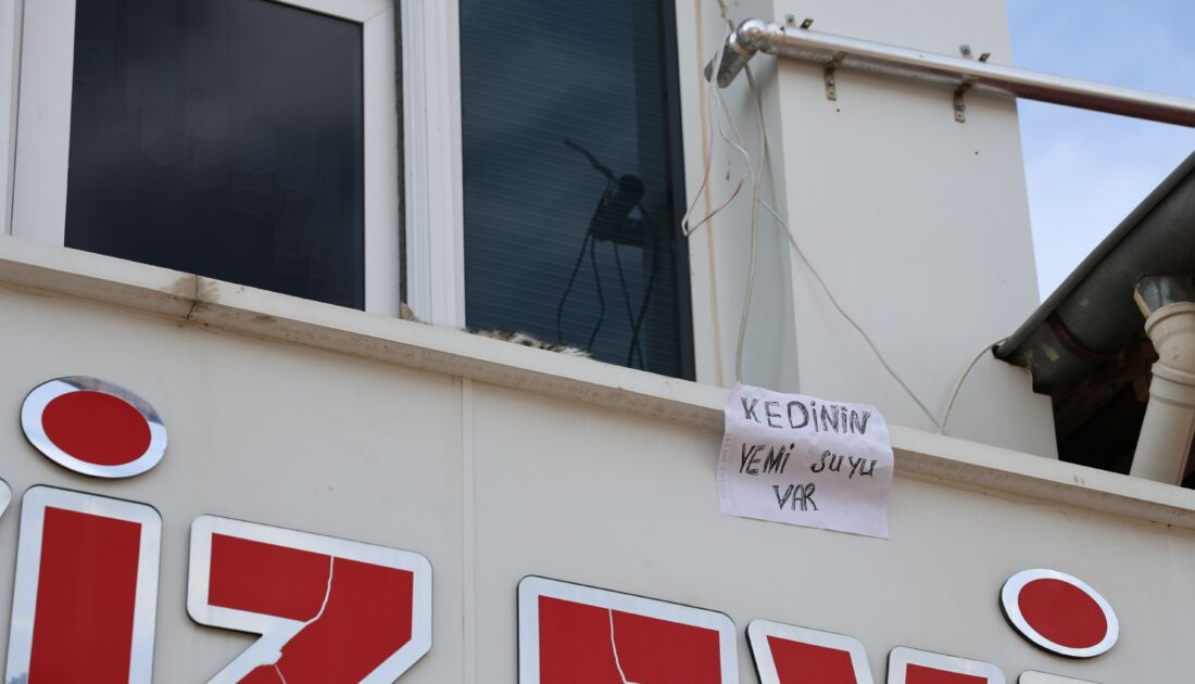 Kedi için balkonuna ekmek atanları yazı asıp uyardı