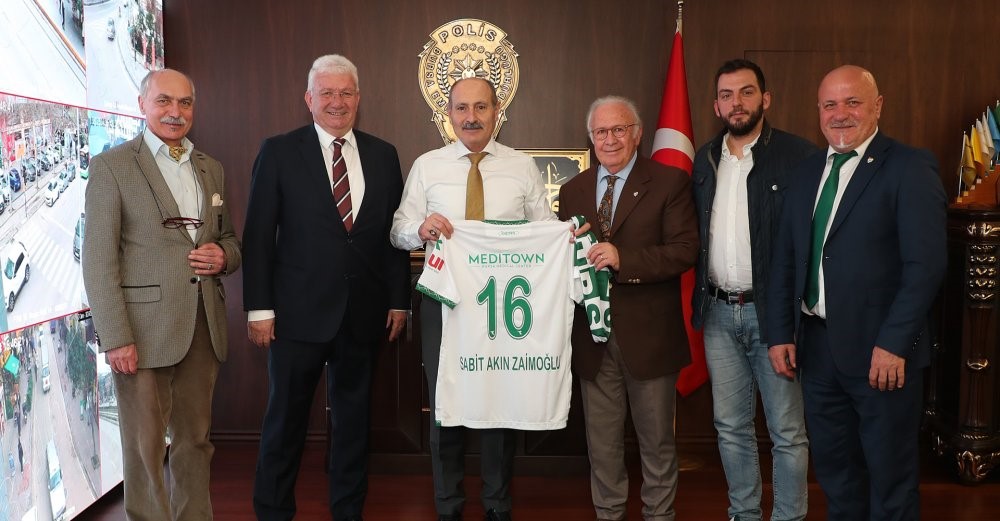 Bursaspor yönetimi, Emniyet Müdürü Zaimoğlu’nu ziyaret etti