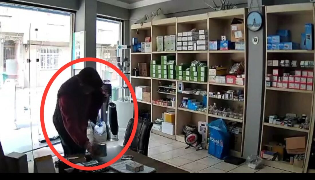 Bursa’da vicdansız hırsız kamerada