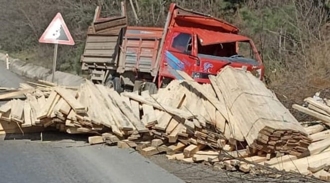 Bursa’da kamyonun freni patladı