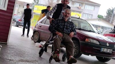 Bursa’da testere ile odun keserken bacağını kesti