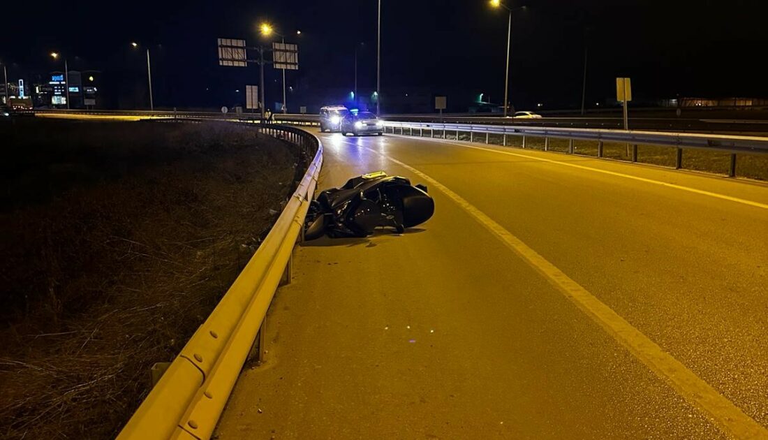 Bursa’da motosiklet sürücüsü ölümden döndü