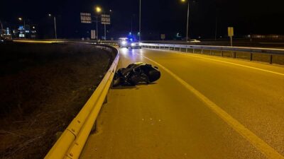 Bursa’da motosiklet sürücüsü ölümden döndü