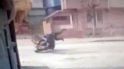 Bursa’da kaza anı böyle görüntülendi!