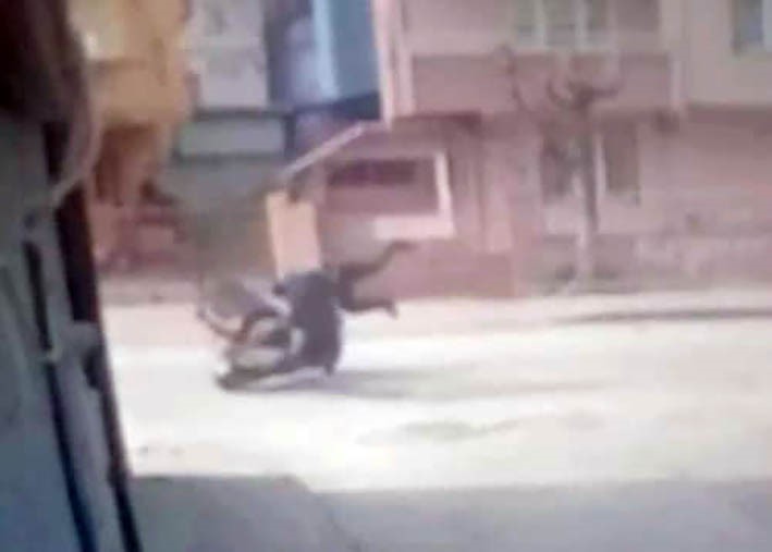 Bursa’da kaza anı böyle görüntülendi!
