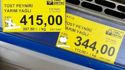 BİM’de tost peynirine bir günde 70 lira zam!