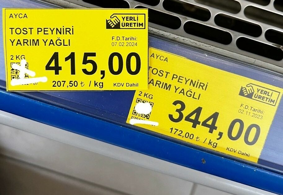 BİM’de tost peynirine bir günde 70 lira zam!