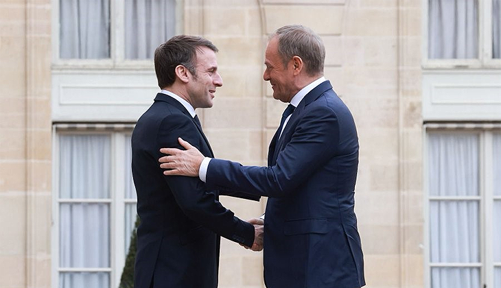 Tusk ile Macron, Paris’te bir araya geldi