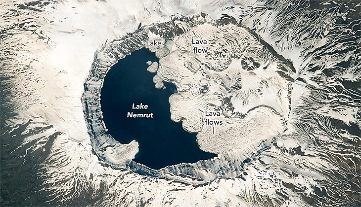 NASA astronotları Nemrut Krater Gölü’nü fotoğrafladı