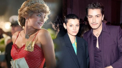 Boran Kuzum ile The Crown yıldızı Emma Corinn bir arada