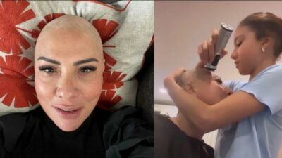 Geçen yıl hastalığını açıklamıştı; Işın Karaca saçlarını kızına kazıttı