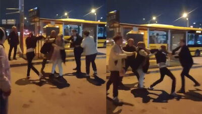 Bursa’da cadde boks ringine döndü… Otobüs şoförü ile yolcu kavga etti