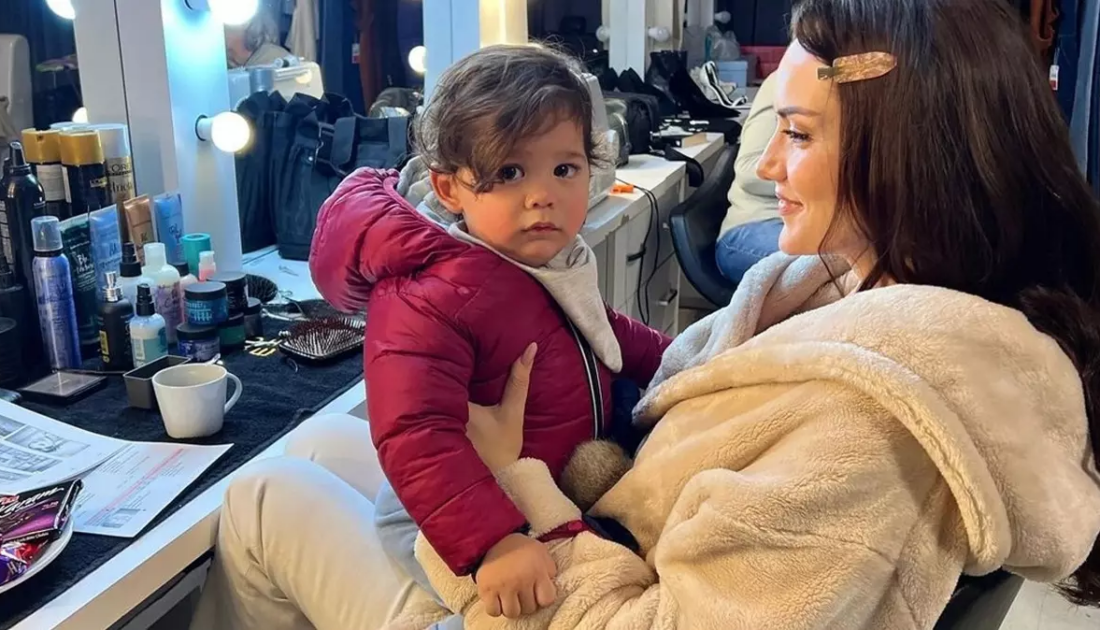 Fahriye Evcen’den oğlu Kerem ile set hatırası