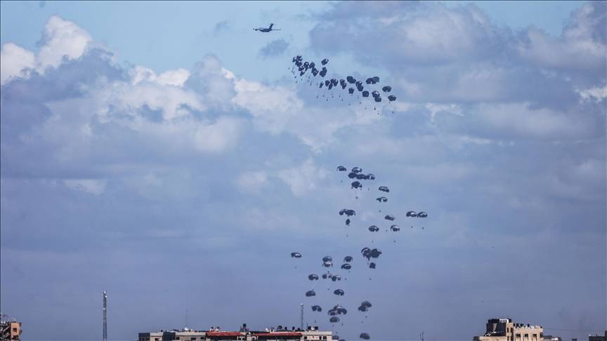 ABD, Gazze’ye 13. kez havadan insani yardım ulaştırdı