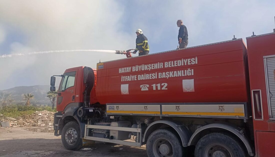 Çöplük alanda yangın