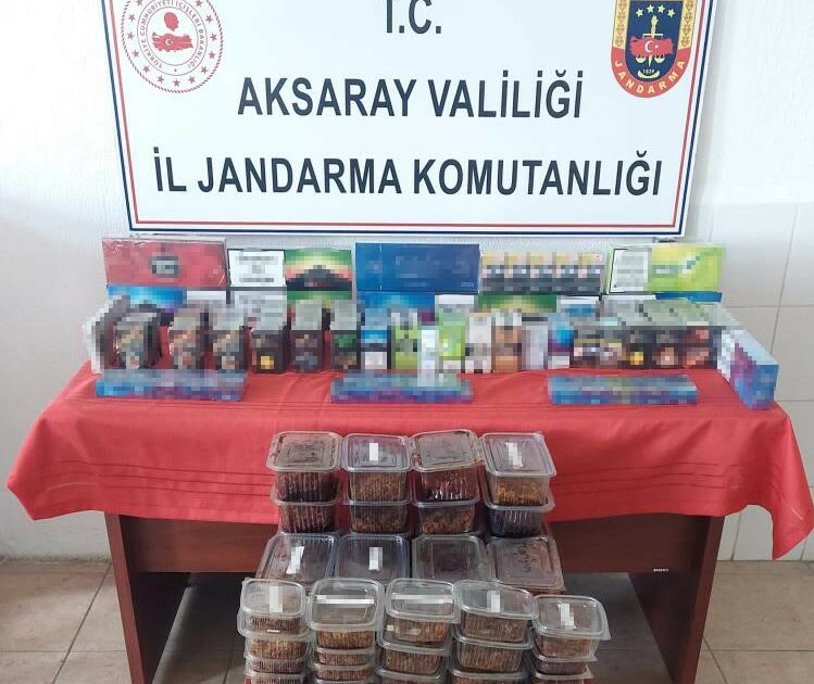 Jandarmadan kaçak tütün ve sigara operasyonu