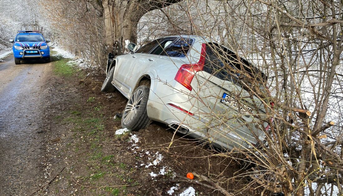 Kontrolden çıkan cip ağaca çarptı: 3 yaralı