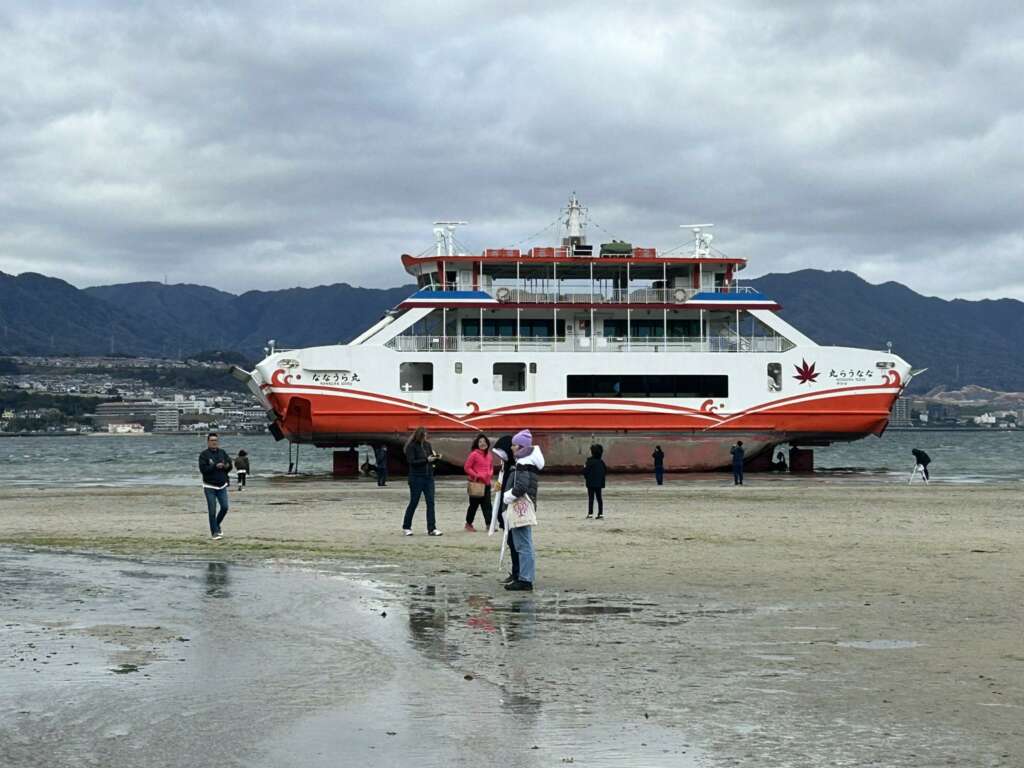 Feribot dünyaca ünlü tapınağın yakınında karaya oturdu