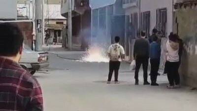 Bursa’da kıvılcımlar mahalleyi ayağa kaldırdı