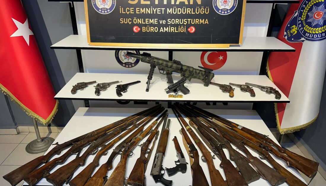 Adana polisi barda 25 ruhsatsız silah ele geçirdi