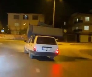Yürekler ağza geldi! Bursa’da tehlikeli taşımacılık