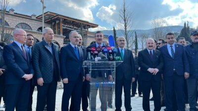Cumhurbaşkanı Yardımcısı Yılmaz, Bursa’da Hanlar Bölgesini ziyaret etti
