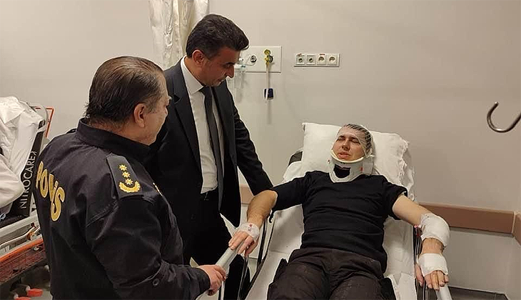 17 yaşında direksiyon başını geçti, kaçarken polisi yaraladı