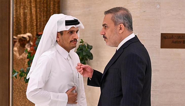 Bakan Fidan, Katar Başbakanı ve Dışişleri Bakanı Al-Thani ile görüştü