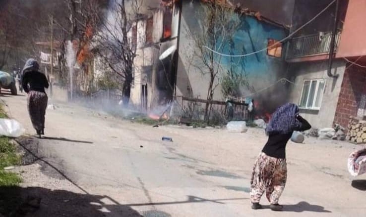 Bursa’da panik dolu anlar: Evler alev alev yandı!