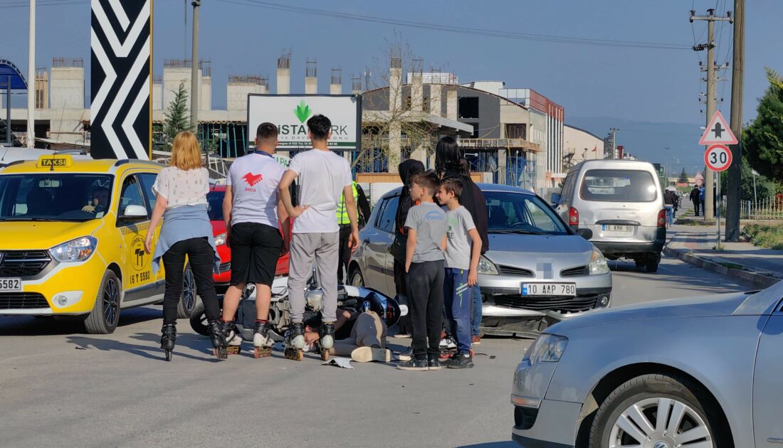 Bursa’da motosiklet sürücüsü ölümden döndü