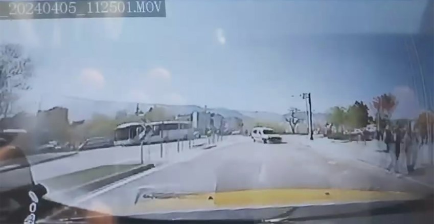 Bursa’da ters şeride girdi, facianın eşiğinden döndü