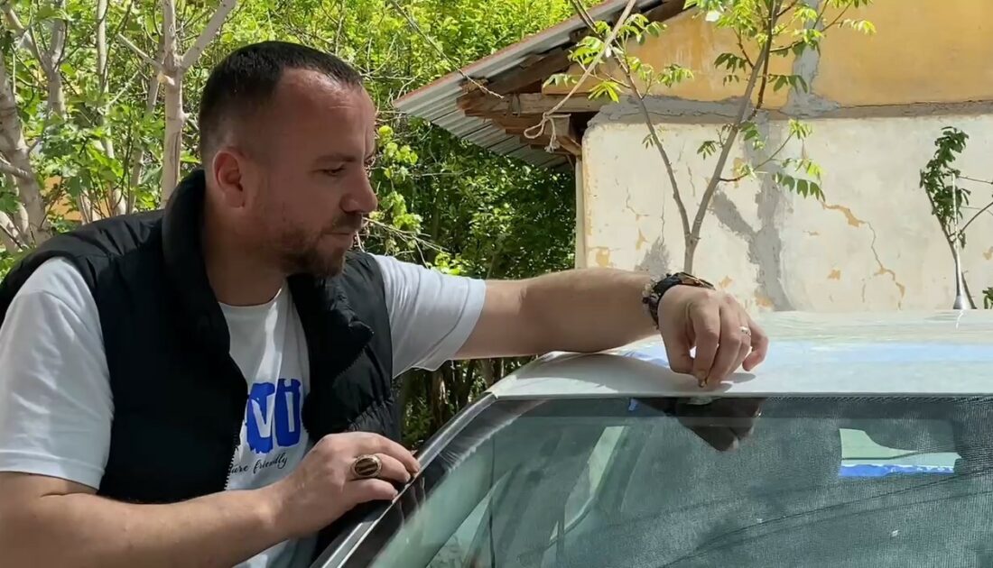 Tokat’ta aracına yorgun mermi düşen baba isyan etti: Ya çocuğuma isabet etseydi