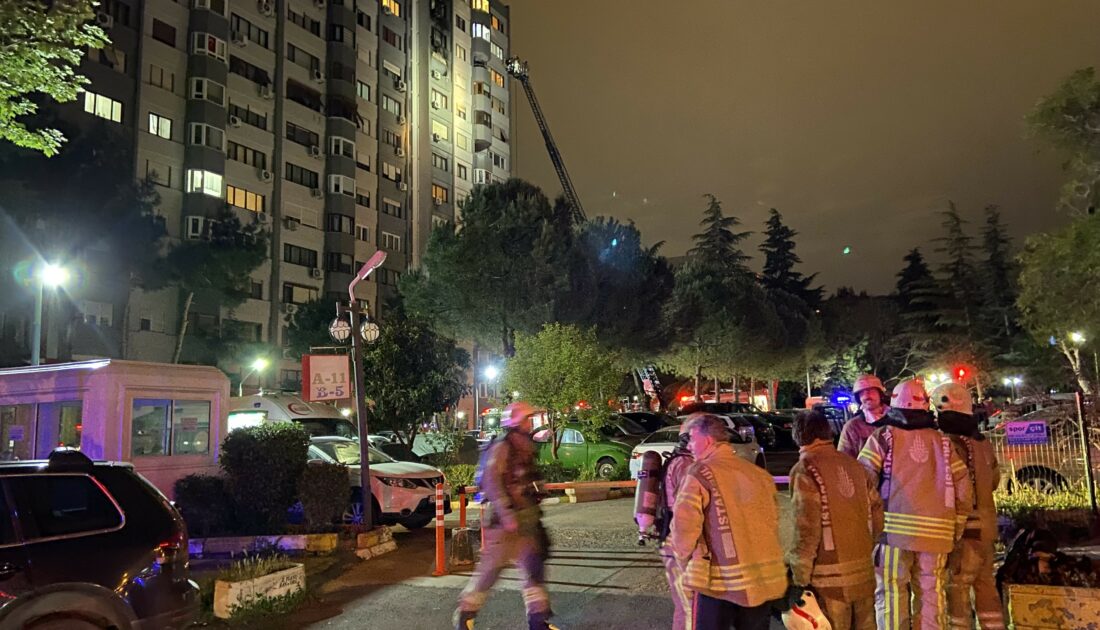 İstanbul’da 15 katlı binada korkutan yangın