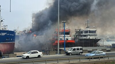 Ordu’da limanda tekne yangını