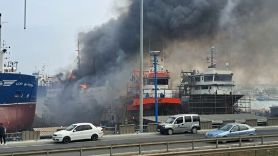 Ordu’da limanda tekne yangını
