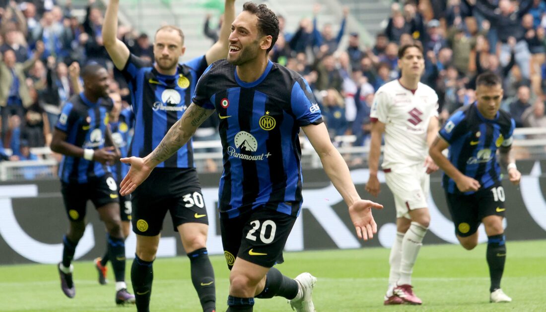 Şampiyon Inter, Torino’yu Hakan Çalhanoğlu’nun golleriyle mağlup etti