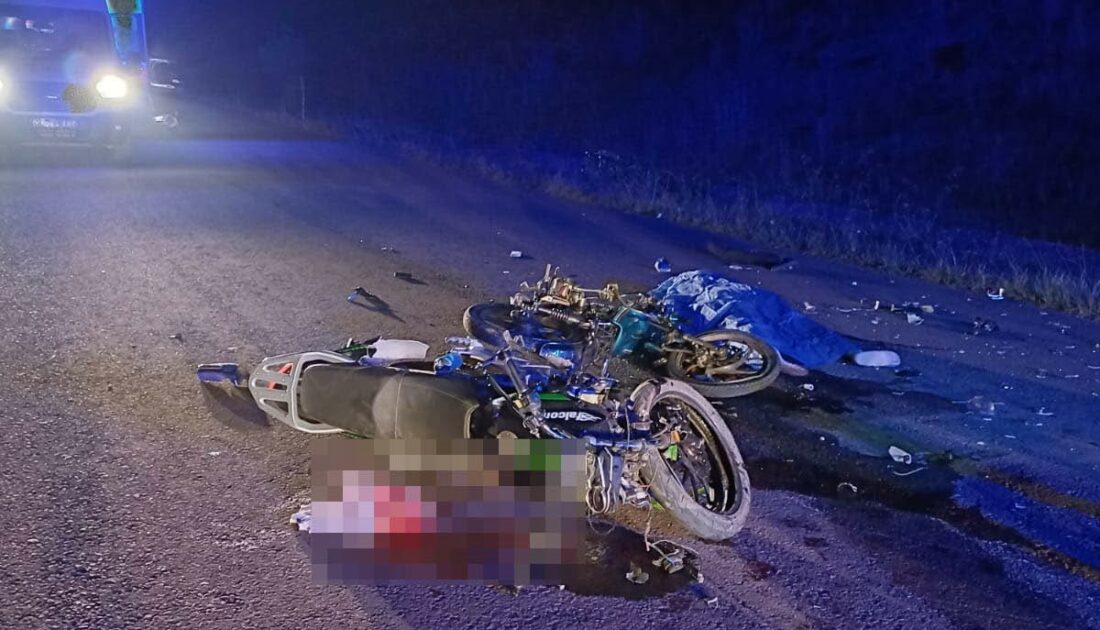 2 motosiklet kafa kafaya çarpıştı: 1 ölü, 3 yaralı