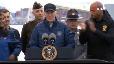 Biden geminin çarpması sonucu çöken köprüyü ziyaret etti
