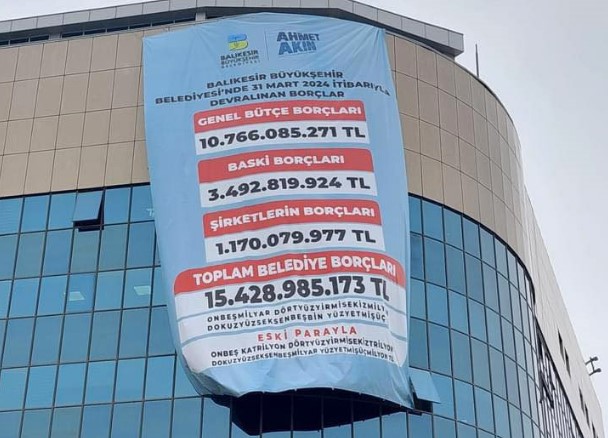 Balıkesir Büyükşehir Belediyesi’nde borç 15,5 milyar TL