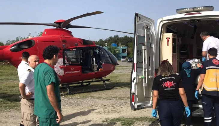 Kalp hastalığı olan bebek, ambulans helikopterle Ankara’ya sevk edildi