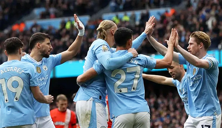 Manchester City, Luton Town’u 5 golle geçti