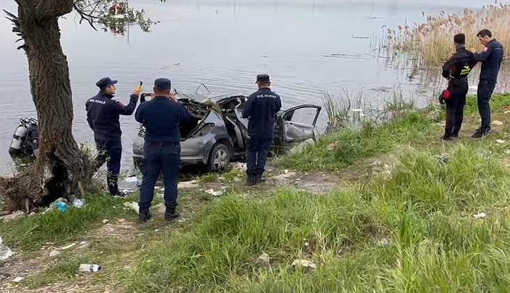 Otomobil göle uçtu: 1 kişi hayatını kaybetti
