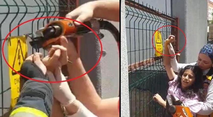 Okulda feci kaza! Eline demir korkuluk saplandı